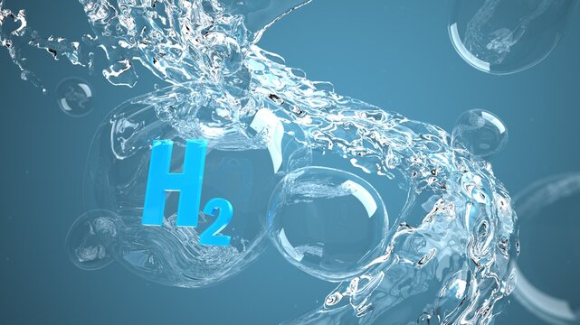 Hydrogen Fuel Liquid - 3D illustration