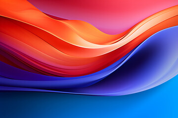 Naklejka premium Multicolor wave spiral Abstract Pink red and blue Art Design Background