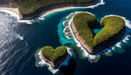 heart shaped beach