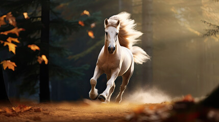 Obraz na płótnie Canvas horse spirit animal running shamanism - by generative ai