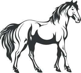 Retro Horse vector Illustration