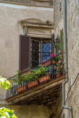 Fototapeta na wymiar Historic buildings of Spoleto, Umbria, Italy