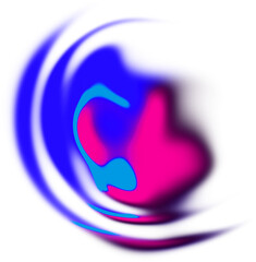 Abstract liquid wave colorful gradient PNG shape