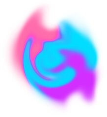 Abstract liquid wave colorful gradient PNG shape