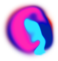 Abstract liquid wave colorful gradient PNG shape