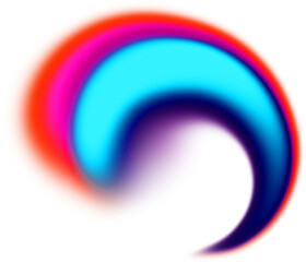 Abstract liquid wave colorful gradient PNG shape