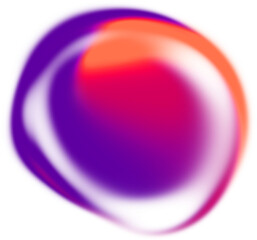 Abstract liquid wave colorful gradient PNG shape