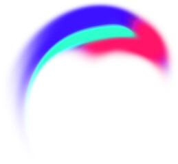 Abstract liquid wave colorful gradient PNG shape