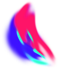 Abstract liquid wave colorful gradient PNG shape