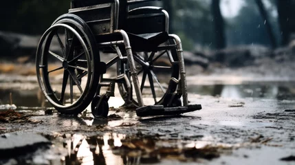 Foto op Aluminium Damp and Ripped Ground Marker for Individuals with Disabilities © Sandris_ua