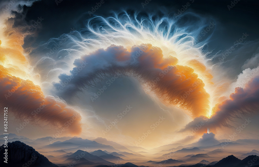 Canvas Prints celestial surface abstraction clouds sky lightning
