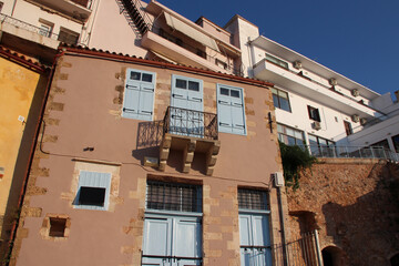 habitation buildings in chania in crete in greece