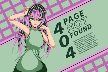 anime illustration error 404 page not found