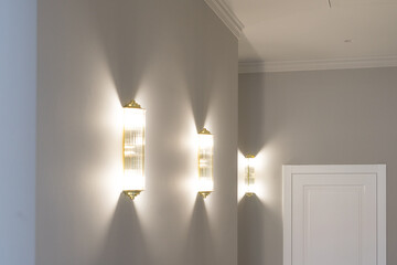 hallway lighting, modern lamps, bright room design