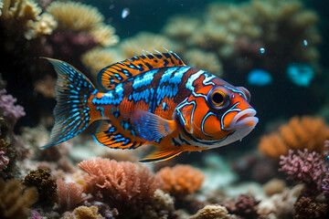 Fototapeta na wymiar Vibrant and Beautiful Tropical Fish