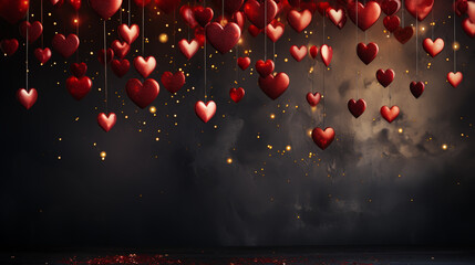 Obraz premium Valentines day background with hearts