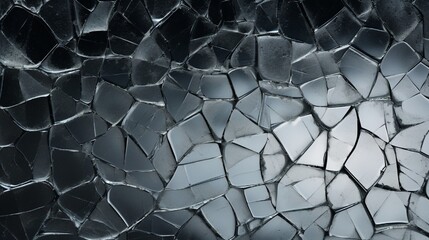 A close-up shot of an epoxy wall texture resembling cracked glass, with intricate fissures and reflective surfaces. - obrazy, fototapety, plakaty