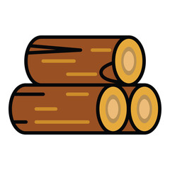 Lumber icon design, illustration design