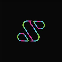 Colourful S letter logo design