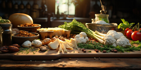 Food preparation scene showing culinary expertise. Concept of Gastronomic Mastery, Culinary Artistry Display, Expertise in Cuisine, Culinary Wizardry.