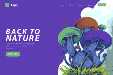 anime illustration landing page template