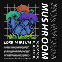 anime illustration streetwear design template