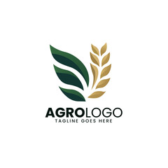 Fototapeta na wymiar Agriculture farm Logo design template, Agro Logo