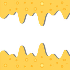 Cheese Melting Corner Background. Cheese Lovers Day. Cheese Decoration Frame Design. Svg File