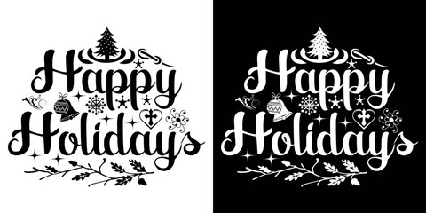 Christmas Quote lettering Design vector 