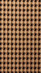 A brown and tan houndstooth pattern with an oval shape in the middle