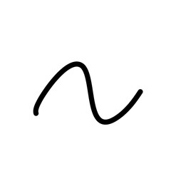 Random Line Curve. Abstract Black Line Curve. Hand Drawn Line. Childern Drawing Style. Line Design Element. Svg File