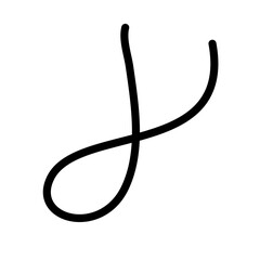 Random Line Curve. Abstract Black Line Curve. Hand Drawn Line. Childern Drawing Style. Line Design Element. Svg File