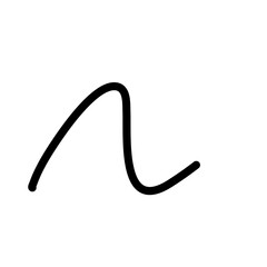 Random Line Curve. Abstract Black Line Curve. Hand Drawn Line. Childern Drawing Style. Line Design Element. Svg File