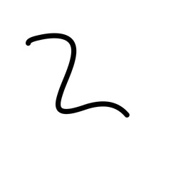 Random Line Curve. Abstract Black Line Curve. Hand Drawn Line. Childern Drawing Style. Line Design Element. Svg File