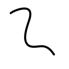 Random Line Curve. Abstract Black Line Curve. Hand Drawn Line. Childern Drawing Style. Line Design Element. Svg File