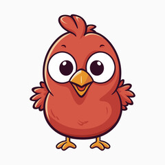Cute chicken cartoon character vector illustration