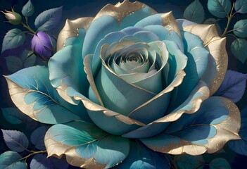 Silk Artwork of a Rose
