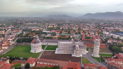 Pisa Cathedral and the Leaning Tower in Pisa, Italy. - 682437124