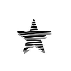 Star Scribble Texture. Star Art. Doodle Star. Black Star. Hand Drawn Star. Star Design Element Svg File