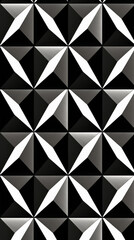 A geometric pattern with alternating triangles in black and white
