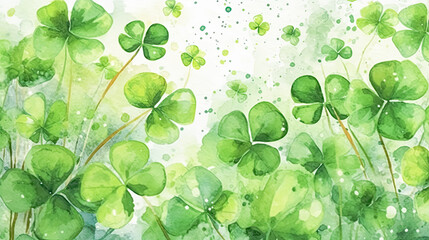 a watercolor image showcases the delicate beauty of the clover