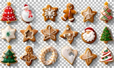 gingerbread cookies and christmas tree