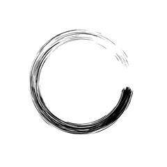 Ink Circle Brush Stroke. Hand Drawn Ink Circle Brush Stroke. Zen Circle. Eps File Editable Color
