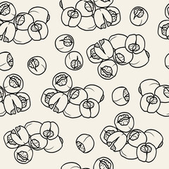 Line art lotus seeds seamless pattern
