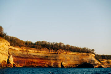 pictured rock in Lake Superior , upper Michigan
