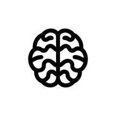 Brain line icon isolated. Vector illustration