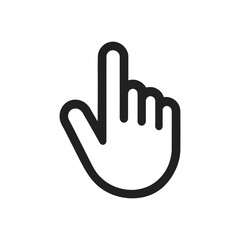 Obraz premium Clicking finger icon, hand pointer . Vector illustration