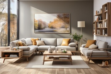 modern bright interiors apartment Living room. Elegant Modern Living room