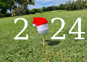 Business goal new year 2024 and golf club