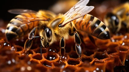 Foto op Aluminium bees on honey © pector